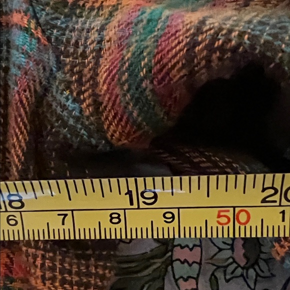 Aratta Silent Journey Rust Plaid Blouse w/Velvet Collar & embroidered back, L - Picture 11 of 15